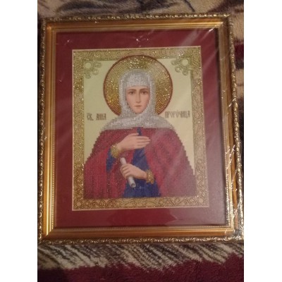 St. Anna the Prophetess Beads Embroidered Icon